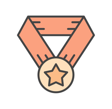 Color sport medal iconのイラスト素材