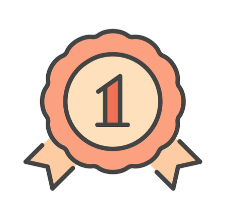 Color sports medal iconのイラスト素材