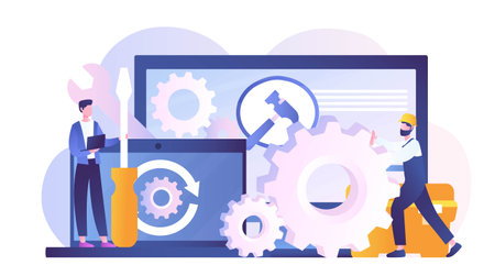 Tech support of PCのイラスト素材