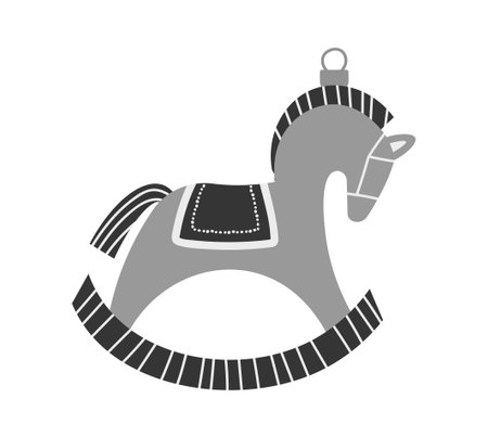 Christmas horse iconのイラスト素材
