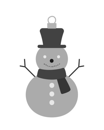 Christmas snowman iconのイラスト素材