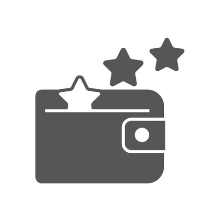 Wallet with stars iconのイラスト素材