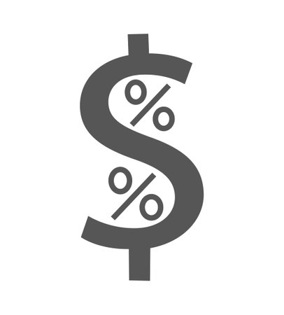 Dollar with percents iconのイラスト素材