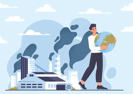 Climate change problemのイラスト素材