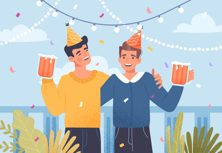 Birthday man conceptのイラスト素材