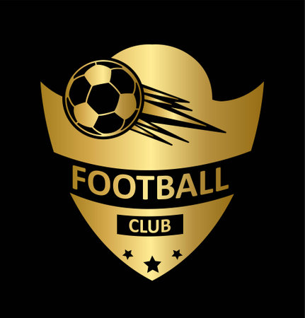 Football badge goldのイラスト素材