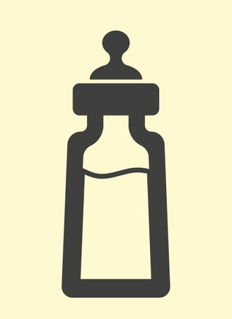 Baby bottle with milk iconのイラスト素材