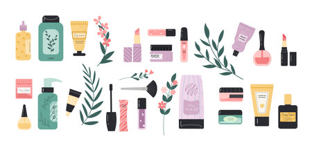 Beauty cosmetic setのイラスト素材