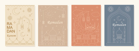Ramadan Kareem setのイラスト素材