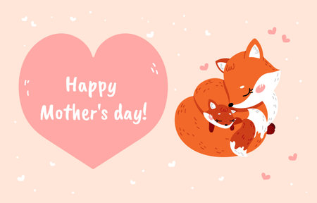 Mothers day conceptのイラスト素材