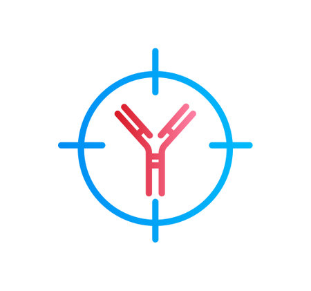Antibodies dna colorful iconのイラスト素材