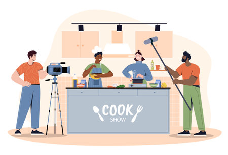 Cooking tv showのイラスト素材