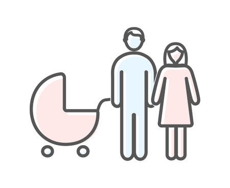 Color adoption family iconのイラスト素材