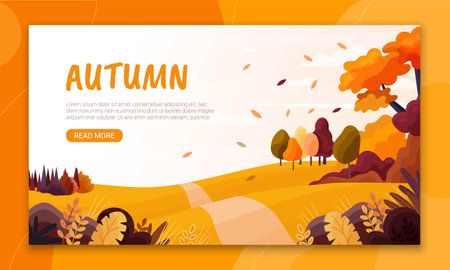 Autumn web bannerのイラスト素材