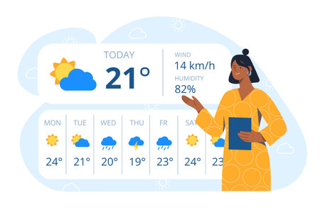 Weather forecast conceptのイラスト素材
