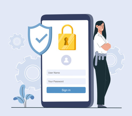 Data security conceptのイラスト素材