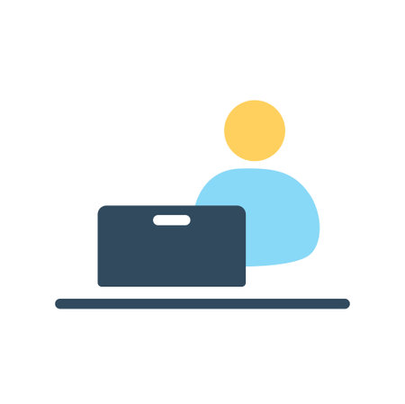Analytics man iconのイラスト素材