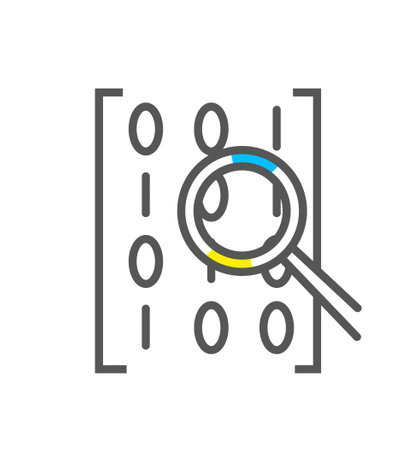 Biometric authorization colorful iconのイラスト素材