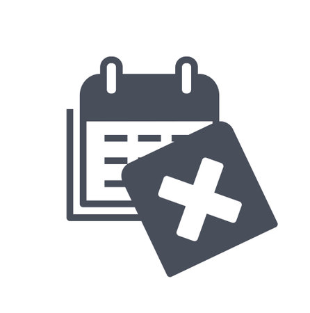 Calendar black and white iconのイラスト素材
