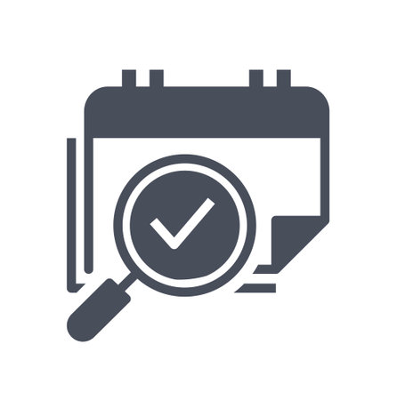 Calendar black and white iconのイラスト素材