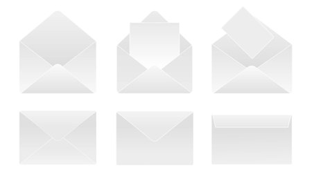 Set of white paperのイラスト素材