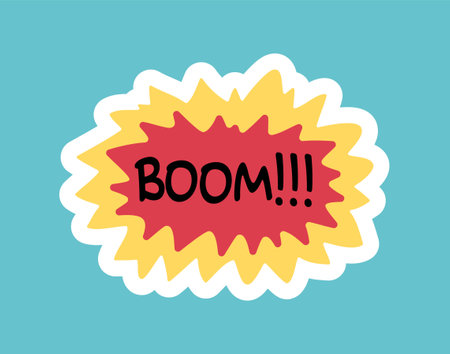 Speech bubble boom icon
