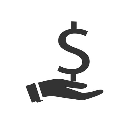 Hand with dollar iconのイラスト素材