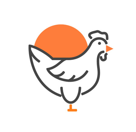 Chicken icon colorのイラスト素材