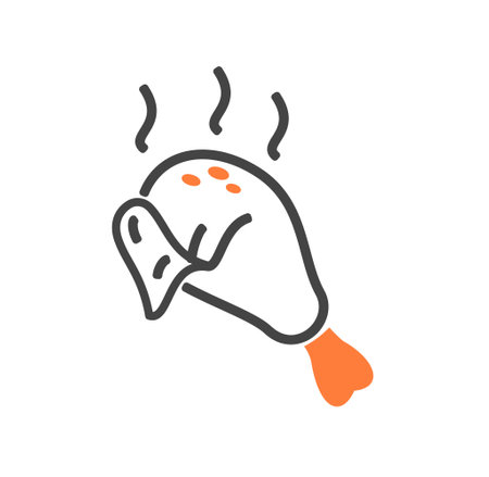 Chicken leg icon colorのイラスト素材