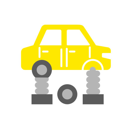 Car without wheel iconのイラスト素材