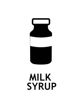 Milk syrup black iconのイラスト素材