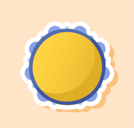 Musical tambourine stickerのイラスト素材