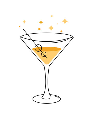 Glass with drinkのイラスト素材