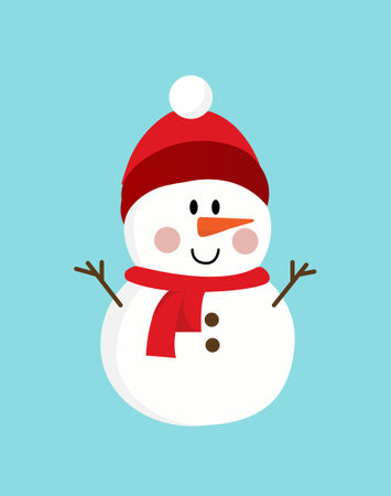 Christmas snowman conceptのイラスト素材