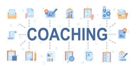 Coaching banner conceptのイラスト素材