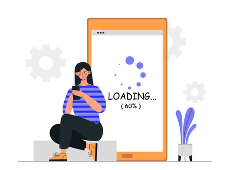 Application loading conceptのイラスト素材