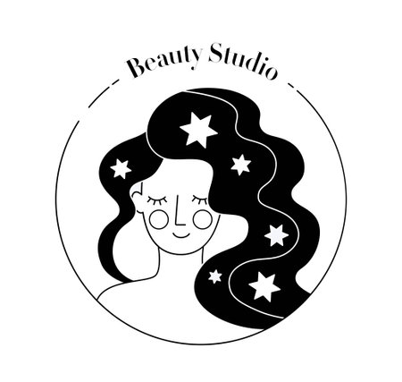 Beauty study black logoのイラスト素材