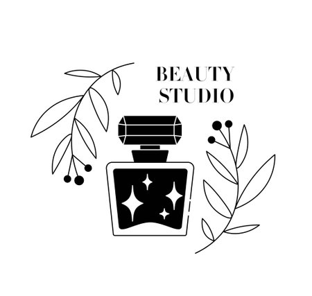 Beauty study black logoのイラスト素材