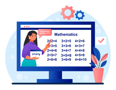 Online learning conceptのイラスト素材
