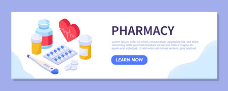 Pharmacy banner conceptのイラスト素材