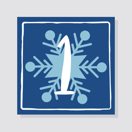 Advent calendar with number 1のイラスト素材