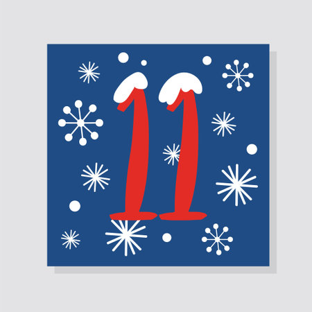 Advent calendar with number 11のイラスト素材