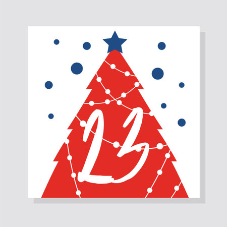 Advent calendar with number 23のイラスト素材