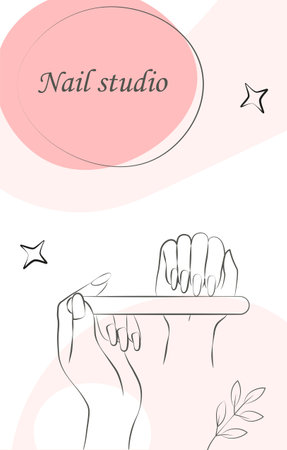 Manicure banner with nail fileのイラスト素材