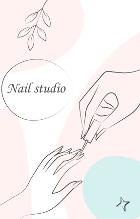 Manicure banner with brushのイラスト素材