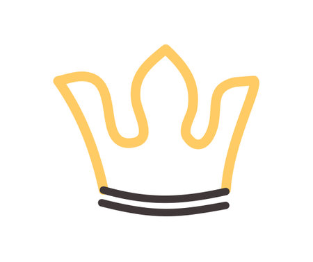 Crown doodle iconのイラスト素材