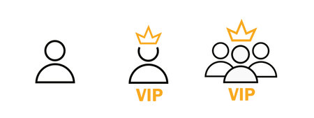 Vip concept icons setのイラスト素材