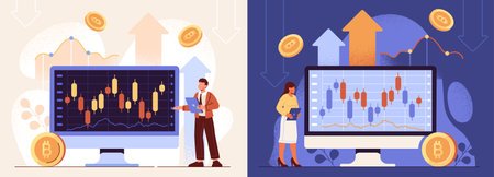 Crypto currency investingのイラスト素材