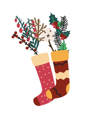Christmas home interiorのイラスト素材