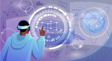 Metaverse and virtual realityのイラスト素材